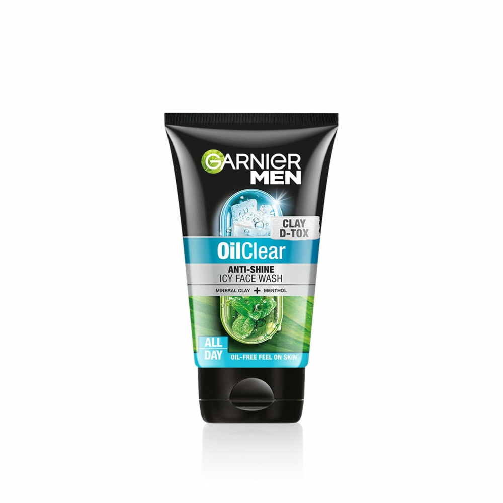 Garnier Men, Face Wash, Balances Oil Level in Skin, OilClear Clay D-Tox, 150 g Garnier Men, Face Wash, Balances Oil Level in Skin, OilClear Clay D-Tox, 150 g