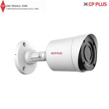 CP PLUS SRPL 2.4 MP Cosmic HD IR Bullet Night Vision OSD Camera (White, 3.6 mm-1080P)
