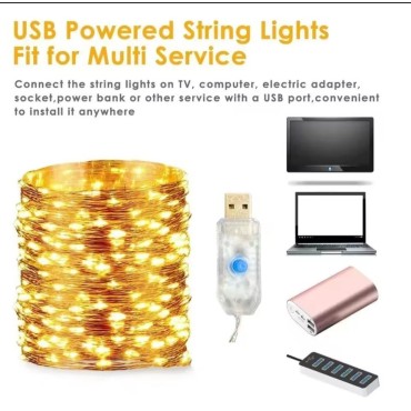 ZIKVIK 30 Meter 300LEDs Waterproof 8Modes USB Copper Wire String Fairy Light with Remote | Suitable for Home & Outdoor Decoration, Diwali, Christmas, Ramadan, Wedding, Party, Festival