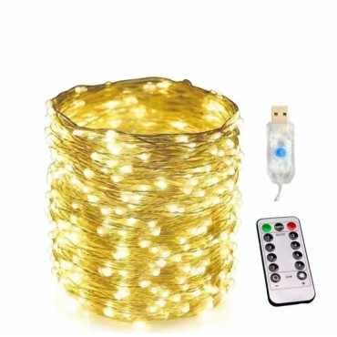 ZIKVIK 30 Meter 300LEDs Waterproof 8Modes USB Copper Wire String Fairy Light with Remote | Suitable for Home & Outdoor Decoration, Diwali, Christmas, Ramadan, Wedding, Party, Festival