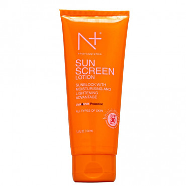 N+ Professional Sunscreen Lotion 30 SPF Sunblock with Moisturising And Lightening advantage UVA & UVB Protection for All Types of Skin | 100ml (1)
