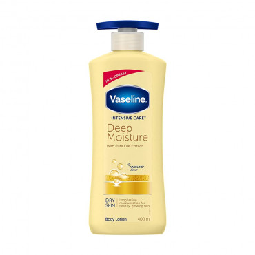 Vaseline Intensive Care Deep Moisture Nourishing Body Lotion 400 ml, Daily Moisturizer for Dry Skin, Gives Non-Greasy, Glowing Skin - For Men & Women
