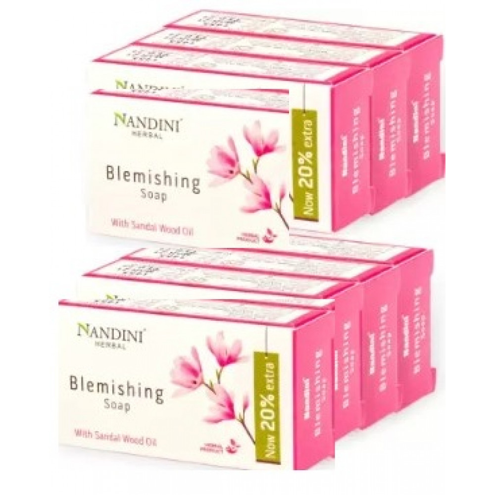 Nandini Herbal Blemishing Soap Enriched With Sandalwood Oil for Man & Women, 30gm. (Pack of 8)
Nandini Herbal Blemishing Soap Enriched With Sandalwood Oil for Man & Women, 30gm. (Pack of 8)