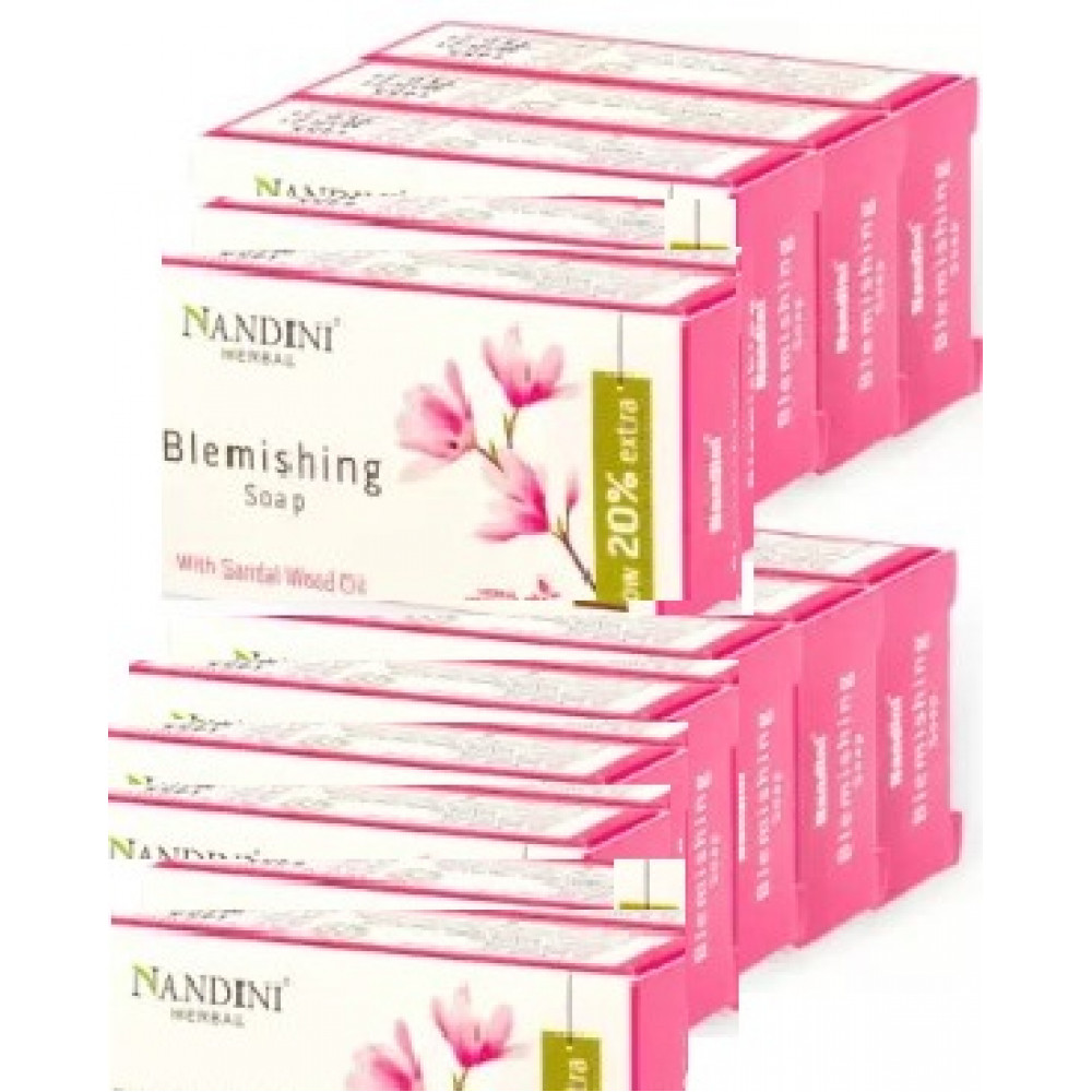 Nandini Herbal Blemishing Soap Enriched With Sandalwood Oil for Man & Women, 30gm. (Pack of 11) (11x30 g)
Nandini Herbal Blemishing Soap Enriched With Sandalwood Oil for Man & Women, 30gm. (Pack of 11) (11x30 g)