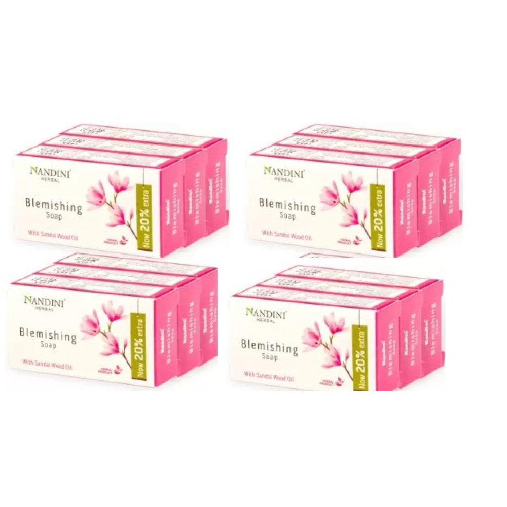 Nandini Herbal Blemishing Soap Enriched With Sandalwood Oil for Man & Women, 30gm. (Pack of 12)
Nandini Herbal Blemishing Soap Enriched With Sandalwood Oil for Man & Women, 30gm. (Pack of 12)