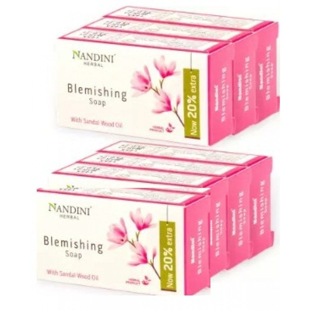Nandini Herbal Blemishing Soap Enriched With Sandalwood Oil for Man & Women, 30gm. (Pack of 7)
Nandini Herbal Blemishing Soap Enriched With Sandalwood Oil for Man & Women, 30gm. (Pack of 7)