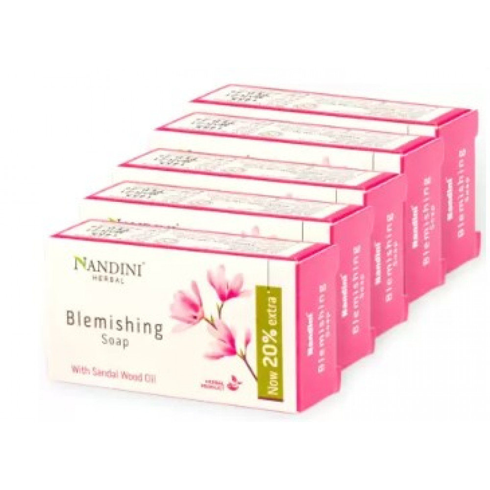 Nandini Herbal Blemishing Soap Enriched With Sandalwood Oil for Man & Women, 30gm. (Pack of 5) (5 x 30 g)
Nandini Herbal Blemishing Soap Enriched With Sandalwood Oil for Man & Women, 30gm. (Pack of 5) (5 x 30 g)