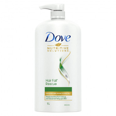 Dove Hair Fall Rescue Shampoo 1 L, For Damaged Hair, Hair Fall Control for Thicker Hair - Mild Daily Anti Hair Fall Shampoo for Men & Women
