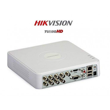 HIKVISION 8CH ECO Series Wired DS-7A08HGHI-F1/N ECO (720P/1080P) Turbo HD Fibre Body- Mini DVR, White
