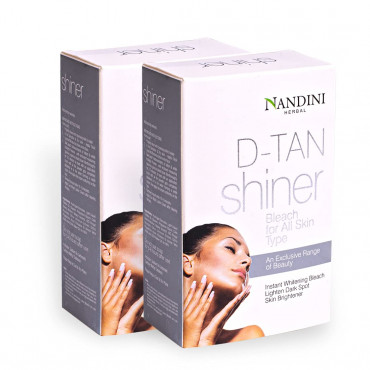 Nandini D-Tan Shiner Bleach, 35 gms+8 gms (Pack of 2)
