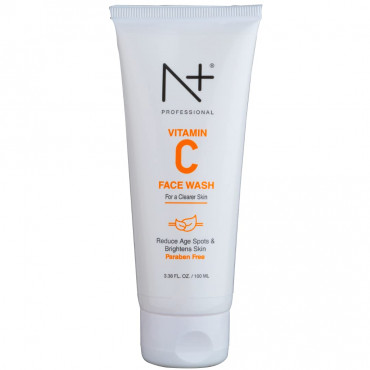 N+ Professional Vitamin C Face Wash For Oily to Normal Skin women & men, Hydration, Brightening, Pore Cleansing, Detan, Acne & Sensitive Skin, - No Parabens (100ml) (Pack of 1)
