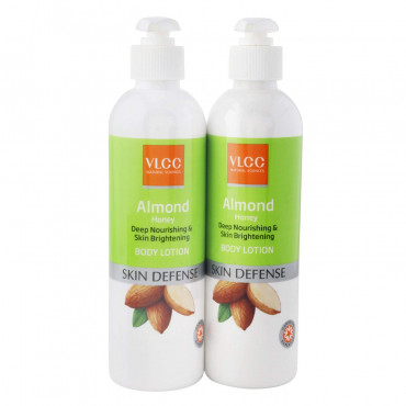VLCC Almond Honey Deep Nourishing Skin Brightening Body Lotion, 350 ml (White) -Pack of 2
